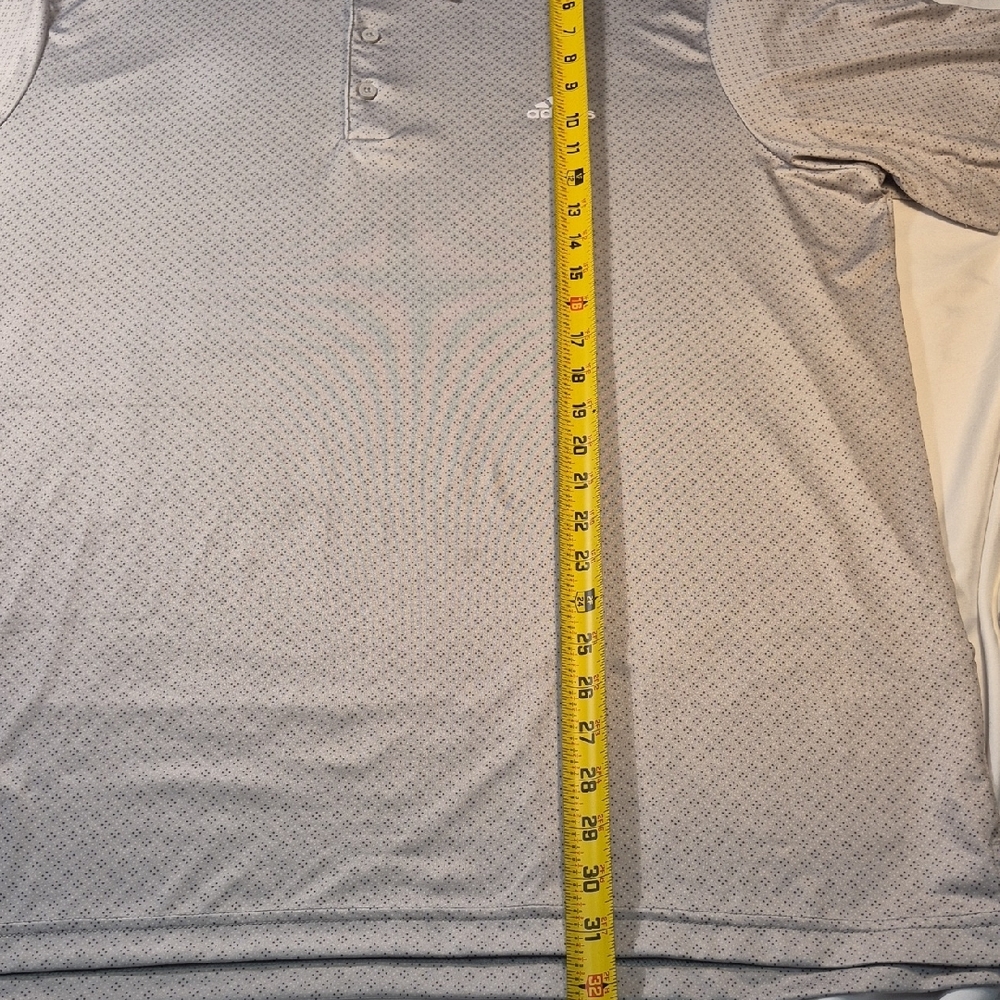 Adidas Golf DryFit Short Sleeve Polo Shirt with Geometric Pattern - Picture 3 of 16